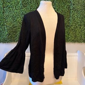 Black cardigan with bell sleeves